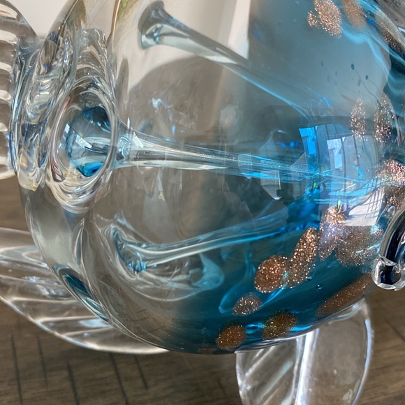 Hand Blown Italian Blue Glass Fish.  Beautiful Piece - Picture 2 of 8